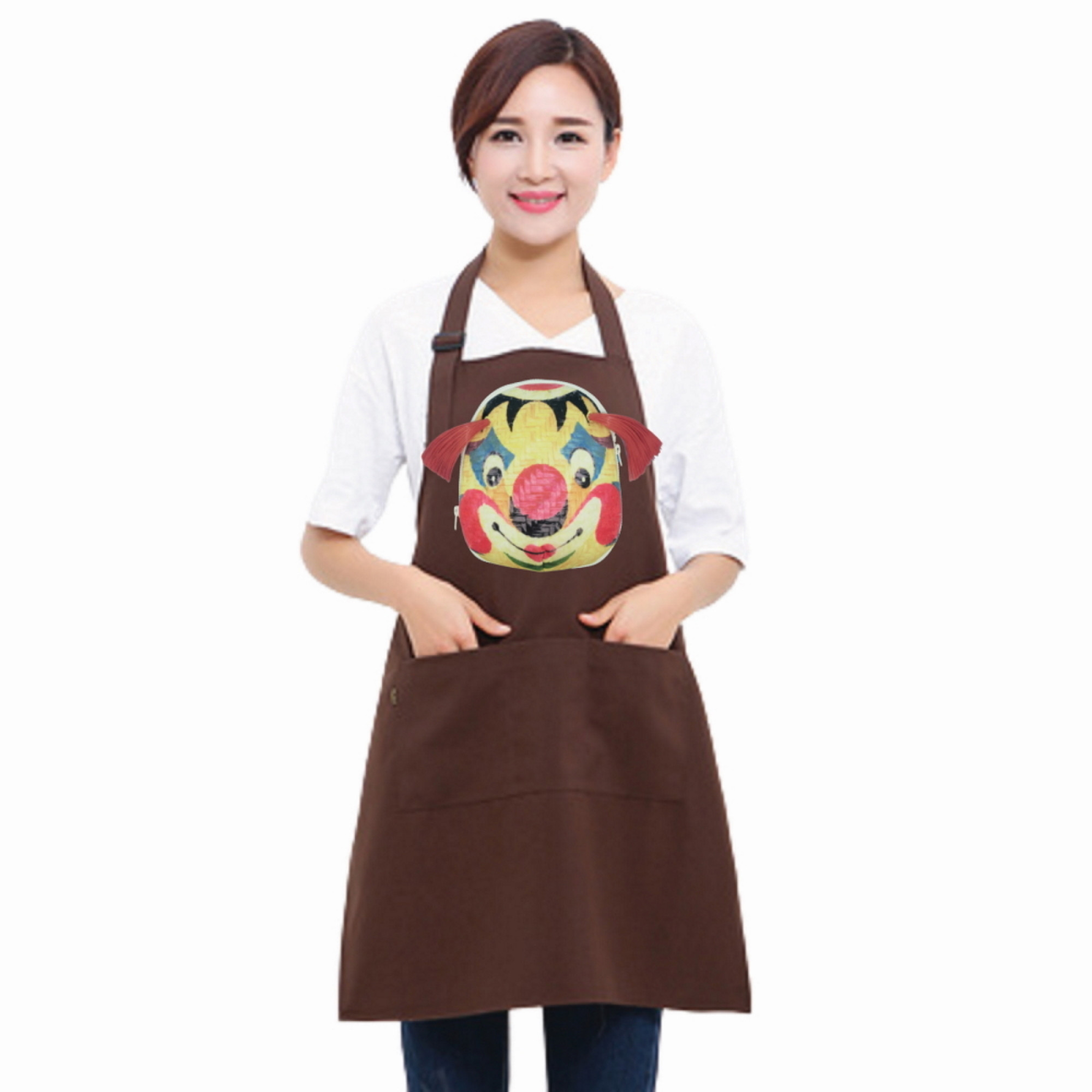 Apron ∙ Vibrant Clown Face-Off Apron-FOAP2275