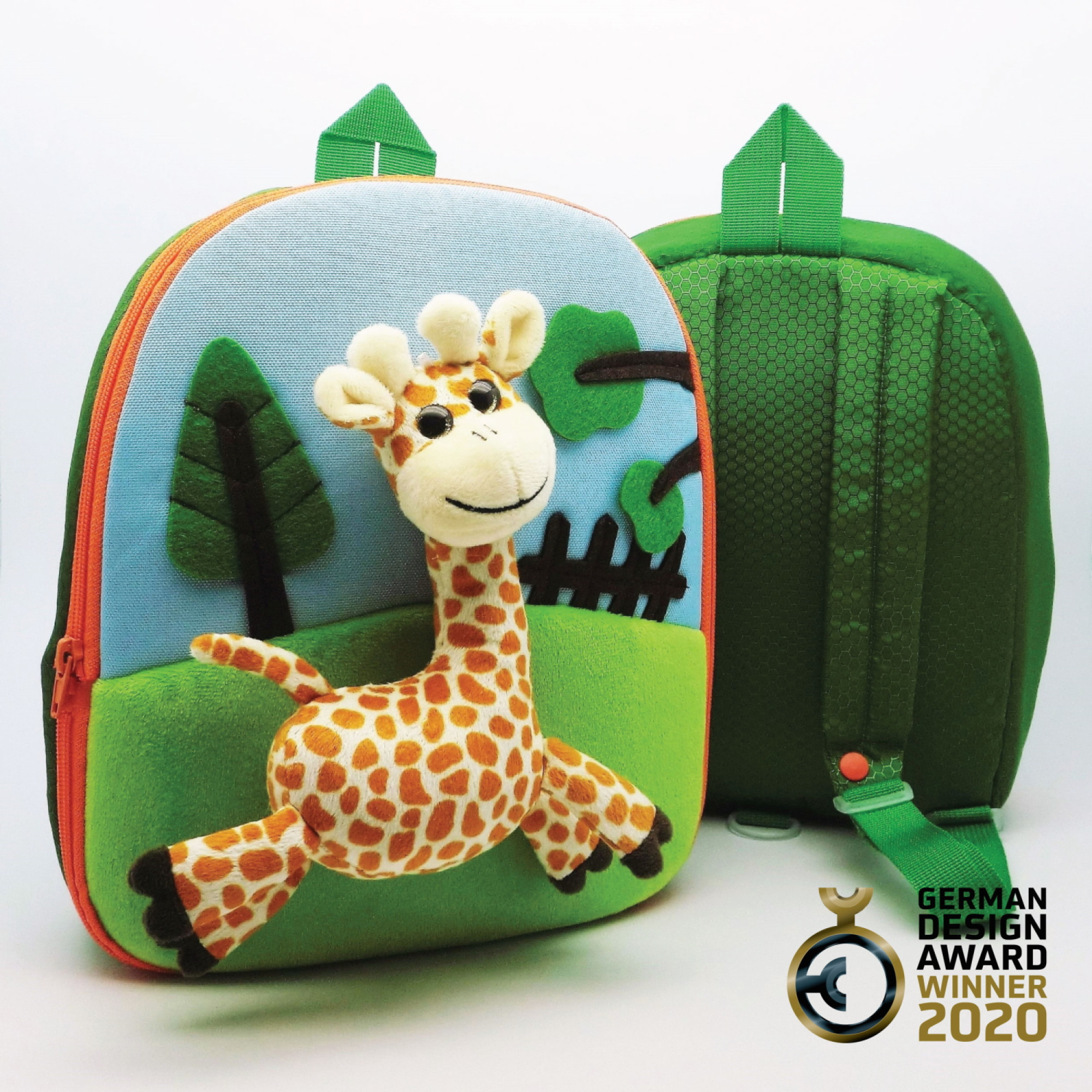3D Giraffe in the Open Energy Saving and Carbon Reduction Kids Backpack FOBP2306