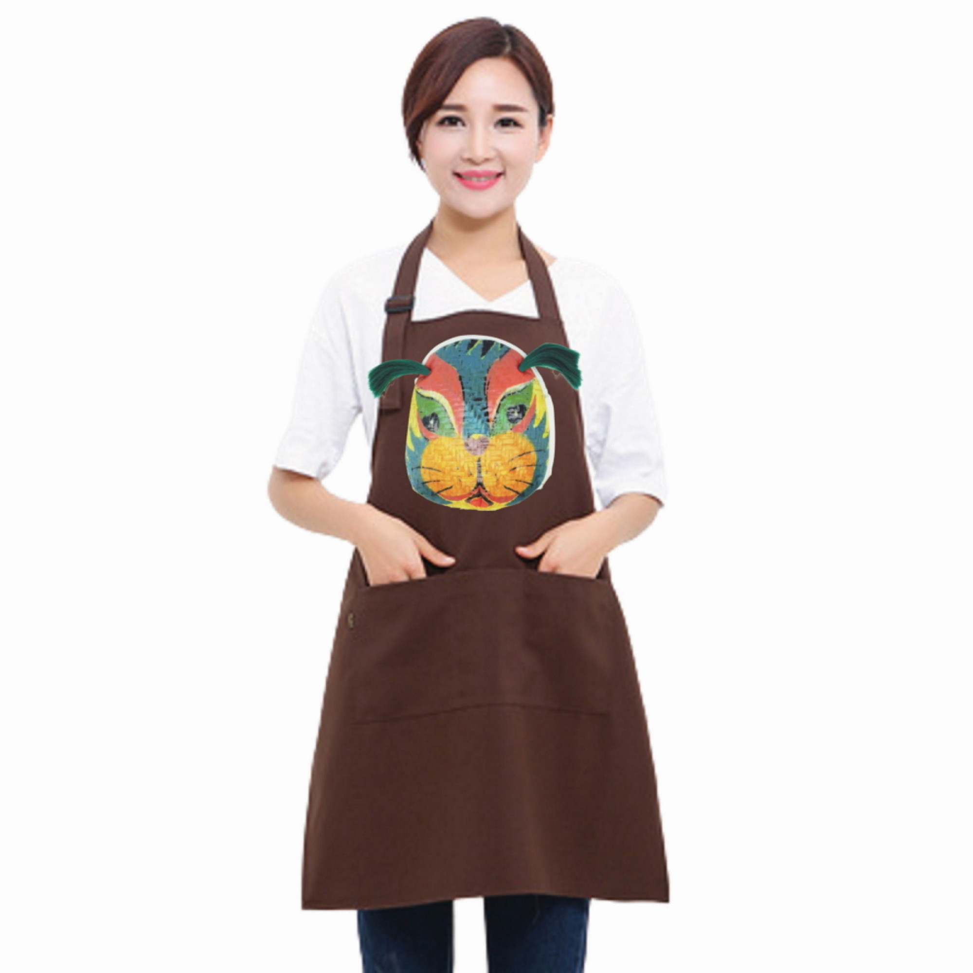 Apron ∙ Vibrant Lion Face-Off Apron-FOAP2275