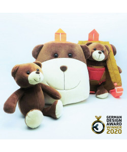 3 in 1 Loyal Bear Dual Face Schoolbag-FOBP2010