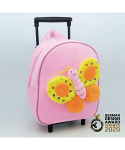 3D Butterfly Detachable Trolley Backpack-TBP2046 