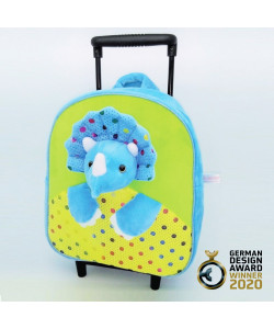 3D Triceratops Detachable Trolley Backpack-BTBP2348