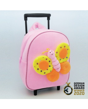 3D Butterfly Detachable Trolley Backpack-BTBP2346