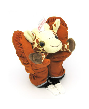 playful mittens with giraffe - M34